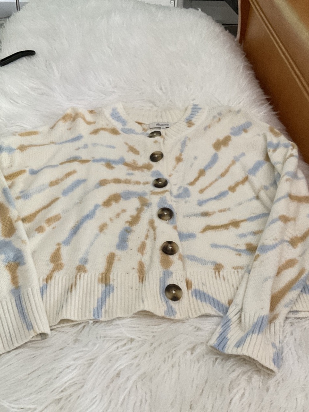 Madewell Button Front Cropped Sweater